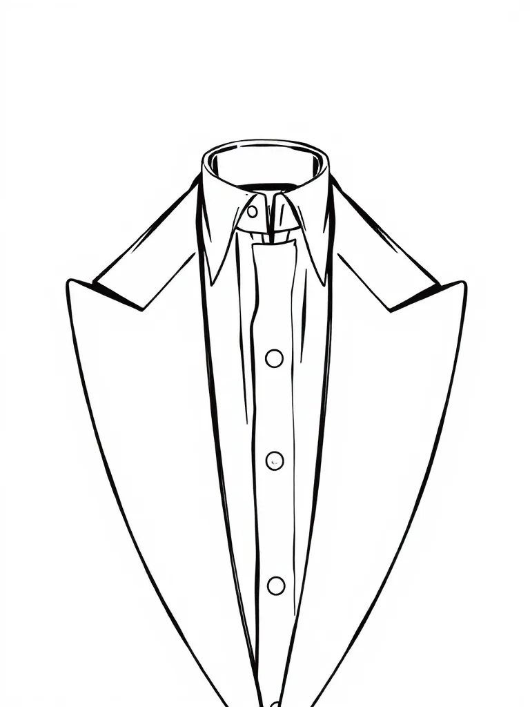 Graphic illustration style of three different suit lapels: n